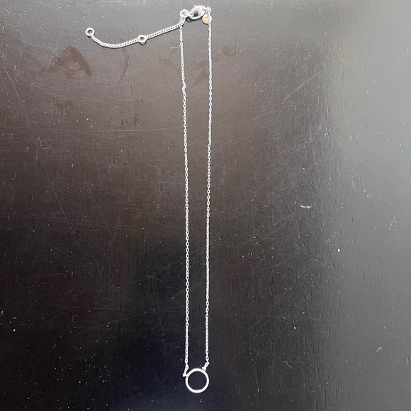 Madewell Jewelry - 2 For $6! Dainty Madewell O-Ring Layering Necklace! Sterling Silver